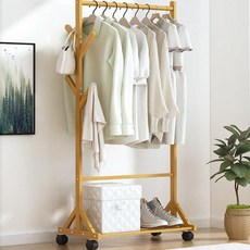 키즈멀티행거 원목 아기옷 이동식, 심플형