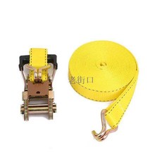 老街口 汽車貨車收緊扣緊繩器，貨物捆綁加厚緊固器，雙齒包膠綁帶，安全穩固, 1個, 7噸 5厘米 加厚雙齒包膠 一套,3米