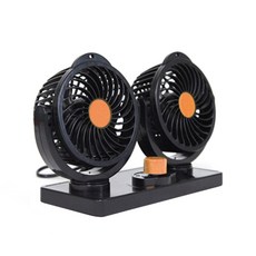 듀얼 차량용 각도조절 선풍기 스탠드 차선풍기 흡착 24v 팬, 상세페이지 참조, 흡착식_24v