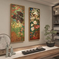 중국풍 꽃 인테리어 벽화 거실 현관 장식 서양화 명화, 옥당 부귀(당나라 서희)