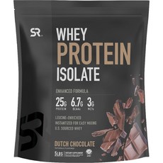 SPORTS RESEARCH 分離乳清蛋白粉 可可風味 無麩質, 2.27kg, 1包