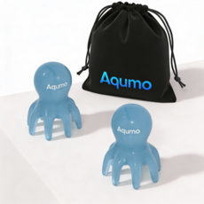 Aqumo 문어 두피 괄사 마사지기, 블루, 1세트