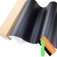 매트 메탈릭 블랙키쉬 블루 비닐 랩 자동차 스티커 데칼 필름 시트 기포 방지 공기 방출 기술 도구 세트 3.5 x 1.5 m 309762