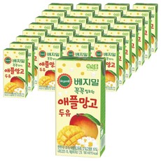 베지밀 과일이 꼭꼭 씹히는 애플망고 두유, 190ml, 64개