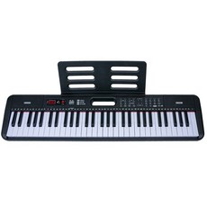 초보자 디지털피아노 61건반 입문용 교사 연습용 스탠드포함, 블랙+피아노 스탠드+피아노 커버+헤드폰, 1개