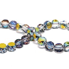 ECLATIS DIQIO 하이퀄리티 주얼리 제작용 6mm 스파클 플랫 크리스탈 비즈 - 디자인 팔찌용 코인 스페이서 라운드 슬라이스 93-100개 소프트 핑크 264178