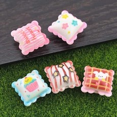 비즈톡 [BG-5-09]볼꾸파츠 아크릴 귀여운쿠션 19x19mm (내경2.5mm) 볼꾸비즈 키링용 1개