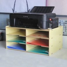 A4 종이 회사 보관 파일 수납함 우드 서류함 선반, N. 6 원목