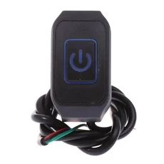 오토바이 호환 스위치 방수 버튼 LED 라이트 경적 제어 ON OFF 핸들바 장착 액세서리, 01 blue