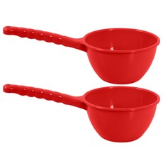 카시안 자루바가지 2개 세트 NA 플라스틱 손잡이 물 바가지 욕실 목욕탕 약수터, 06 XXL, 1세트, 레드