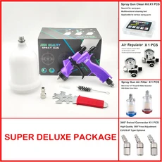 CWE PRO 스프레이 건 스테인레스 스틸 노즐 600ml 컵 1.3mm 1.8mm, 1개