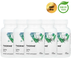 3+2 쏜리서치 라이신 면역력 보충제 500mg 60캡슐, 60정, 5개