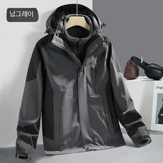 남성 겨울 아웃도어 등산 방수 방풍 발수 재킷 탈착 3in1 경량 패딩 바람막이 점퍼