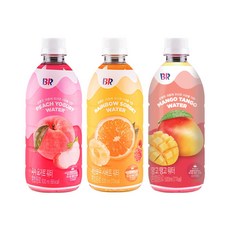 베스킨라빈스 과즙워터 500ml 3종 8개씩 (레인보우샤베트+ 망고탱고+ 피치요거트)
