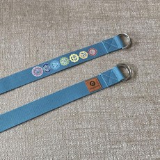 요가 매트 스트랩 밴드 수납형 휴대용 요가용품, 1개, 블루