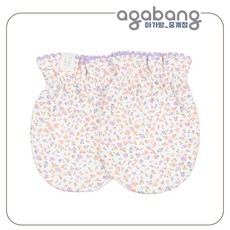 아가방 중계점 링플 손싸개 (O/WHITE) 은은한 잔꽃 패턴 디자인 면소재로 부드러운 손싸개