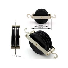 1연 2겹 쌍바퀴도르래 과학실험도구 두뇌개발 도르레, 1개