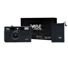 VIBE 501F 復古底片相機 膠卷相機 135軟片 內建閃光燈 現貨贈電池, 經典黑-black (贈電池),Kodak Gold200度 36張/卷