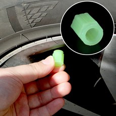 야광 캡 4개입 타이어밸브 초록 자동차 자전거 오토바이