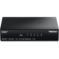 TRENDnet 5포트 2.5Gb 스위치 TEG-S351 2.5G RJ45 포트 5개 25Gbps 스위칭 용량 NDAA + TAA 준수 이더넷 스플리터 게임 콘솔, TRENDnet 5포트 2.5Gb 스위치, TEG-S3