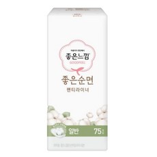 좋은느낌 좋은순면 데일리라이너 팬티라이너, 일반, 75개입, 1개