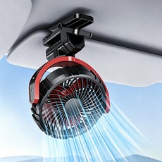 CABULE 차량용 선풍기 자동차 USB 미니 선풍기 3단 클립형 선풍기, 블랙, F7102 블랙, F7102