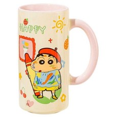 StarR 짱구 일러스트 아크릴 머그컵 430ml, 1개, 핑크