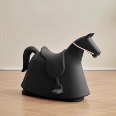 흔들목마 말 놀이기구 키즈놀이 장난감 흔들의자 흔들말, 검정