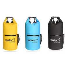 드라이 백 소프트드라이 워터프루프 물놀이 방수 백 수영장 스포츠 가방 아웃도어 파우치 다이빙 워터백, 20L, 블랙