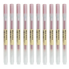 10 개/대 0.38/0.5mm 젤 펜 검정/파랑 잉크 MUJIs 학교 사무실 공급 편지지 비즈니스 서명, 01 0.5mm, 03 Red-10pcs