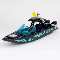 부유식 보트모형 조립블록(부력 과학실험 장난감), 순찰 스피드보트 A 봉투