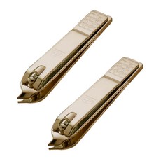 쓰리세븐 777 CT-121ZLG 손톱 내성 발톱 깍이 큐티클 제거 사이드 깍이 손톱깍기 손톱정리기, 2개, 골드