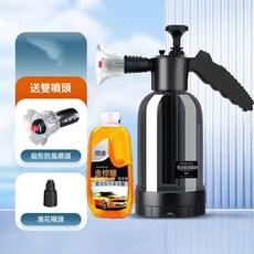 Y.H 泡沫噴壺 氣壓式洗車噴霧器, 1個, 噴壺+金棕櫚*1:如圖所示