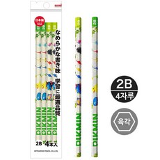 피크민 캐릭터 2B연필 4본세트(일)) 320044