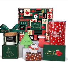 여성용 크리스마스 선물 - 릴랙싱 스파 향초 단열 텀블러 감사 바구니 엄마 아내 여자친구 자매 절친 친구 동료 선생님 생일 박스 세트 224532, 6Pcs Christmas Gifts