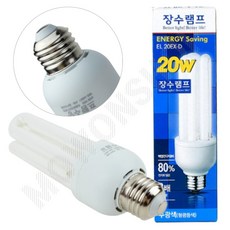 3파장 전구 램프 삼파장 화장실 욕실 20W E26 소켓 주광색 전구다마 소형전구