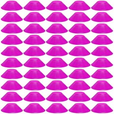 Wlilupah 스포츠용 미니 축구 콘 25개 민첩성 디스크 콘 축구 훈련 민첩성 훈련 스포츠 축구 농구 농구 훈련 레드), 25, 퍼플