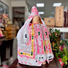 專利A級高CP質鑲玉龍袍_銀粉，高貴錦緞材質鑲玉雪衣，粉色神衣, 1個, 尺2