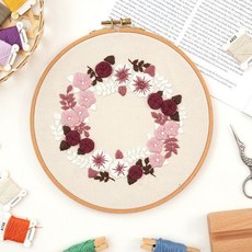 手工刺繡DIY材料包 初學者立體繡花布藝制作, 1個, 喜上眉梢（繡布尺寸28*28CM),無繡繃（需自備直徑20CM繡繃）