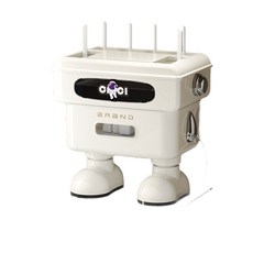 공유기 셋톱박스 정리함 로봇형! 다용도 수납함, 크림(34*21*32), 1개