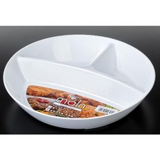 日本製 時尚分格圓型深盤餐盤 - 分隔設計、圓形深盤、日式餐具, 1個, 圓型深盤