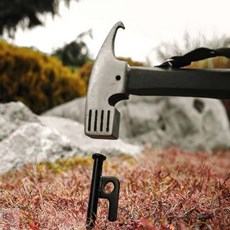 탄소강 헤드 캠핑용망치 펙 박기 텐트 설치 해머 아웃도어, 탄소강 그레이캠핑망치, 1개