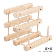 DIY 지효와인랙 우드 가능 4개에 원목 와인홀더 술 가정용 2병 보관함 원목색, 1개, C. 와인 4병 수납