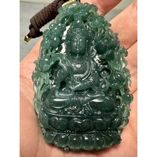 天然瓜地馬拉A貨翡翠大勢至菩薩吊墜，保平安招好運，送禮自用皆宜, 1