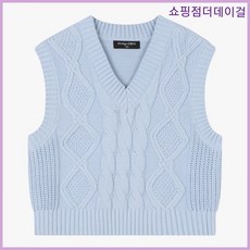 더데이걸 24봄신상@@주니어 레이어드하기 좋은 조끼로 컬러감이 너무 예쁜 크롭 조끼@@케이블 스웨터 조끼TGVK24103
