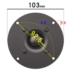 HIFIDIY LIVE 4~4.5인치 트위터 스피커 유닛 블랙 실크 멤브레인 4/8OHM 30W AT레블 B1S 95/100/103/104/10, 02 8 OHM, 04 B1S-103