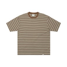 [노매뉴얼] OFFBEAT STRIPE T-SHIRT - BROWN