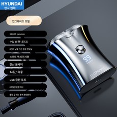 면도기 전기 남자 아버지의 날 선물 미니 휴대용 전신 워싱 면도기, 실버 더블 헤드 기본, 하나