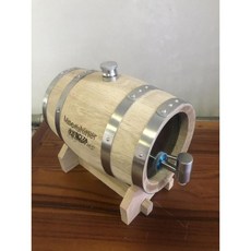 위스키 포도주통 투명 오크통 디스펜서 숙성용 비주류 나무마개 800ml 담금주 나무통, 5. 3L 오크통 업그레이드