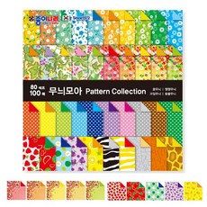 종이나라 100매 80색조 무늬모아, 단품